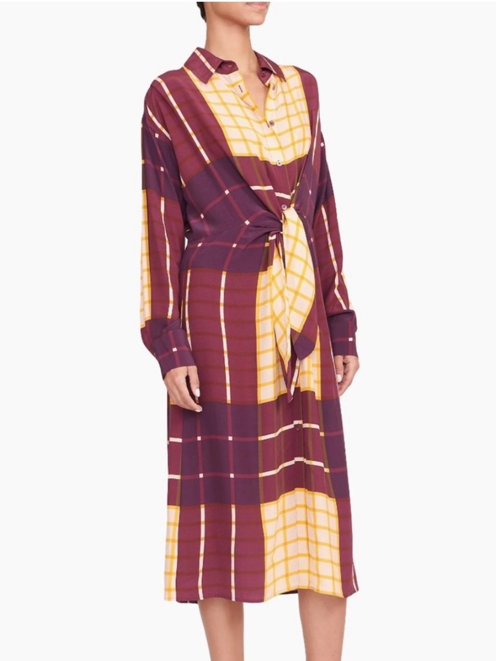 NWT STAUD Elsa Midi Dress in Plumeria Paradise MSRP $277